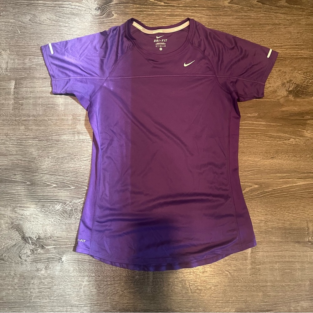 Purple Nike Dri Fit run shirt-Medium